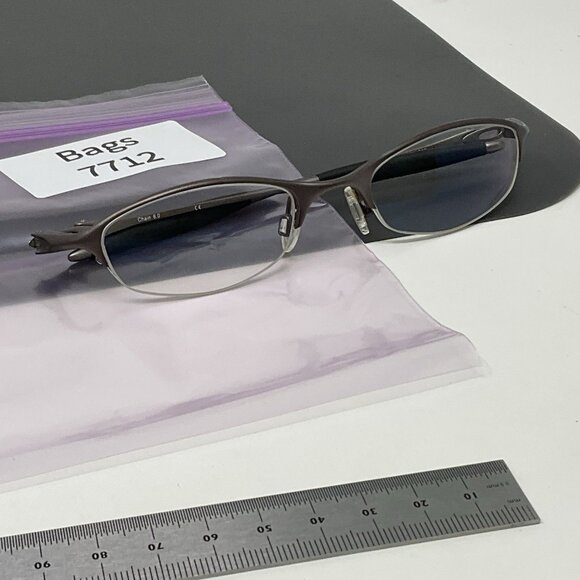 Oakley Eyeglasses 11-746 Chain 6.0 Titanium Dk Bronze Half Rim Metal Frame 48mm
